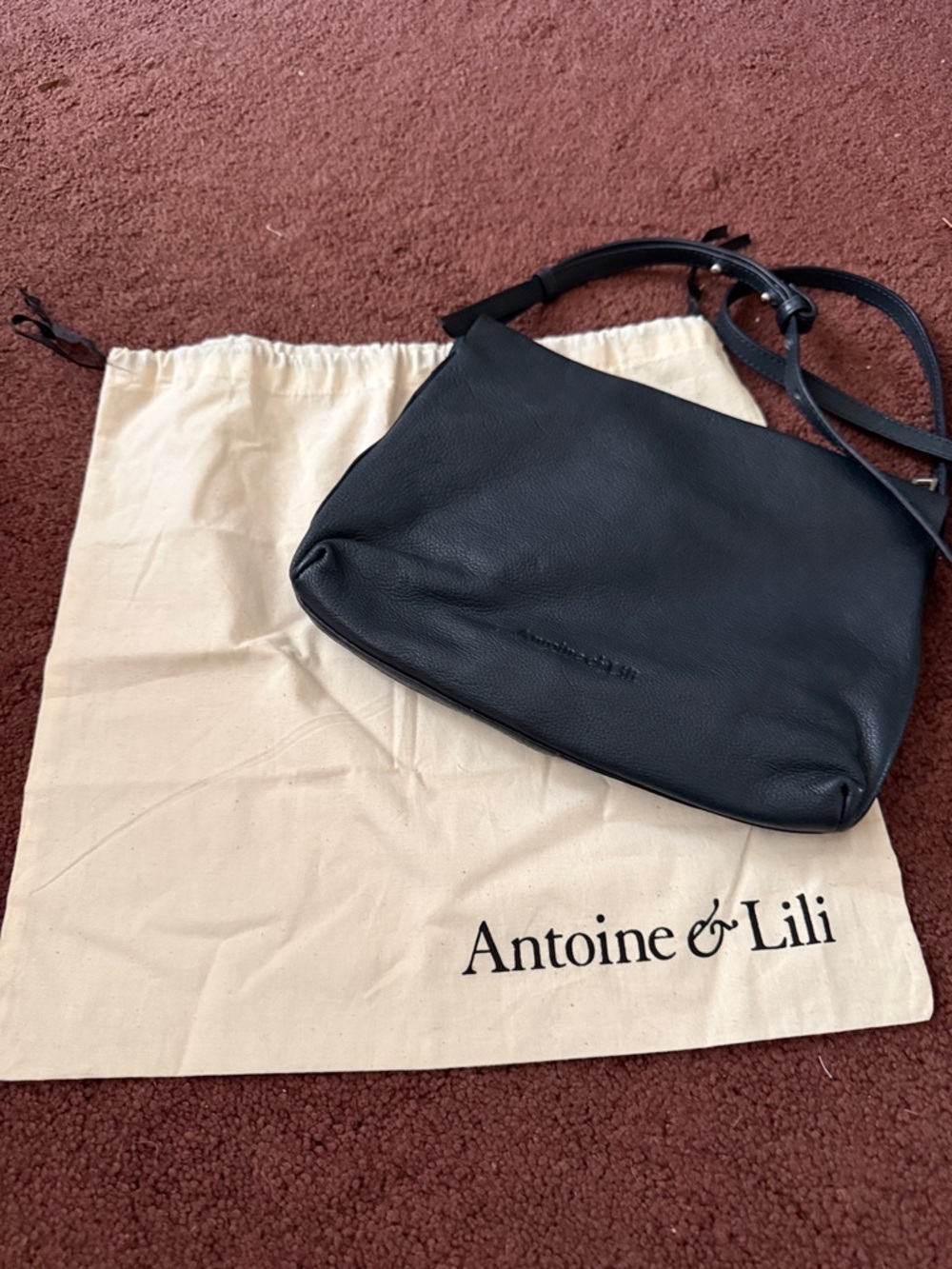 Antoine & Lili Black Leather Crossbody Bag